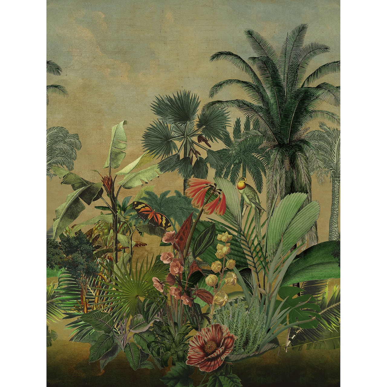 Mr. Kate Hilo Tropical Island Tapestry Peel & Stick Mural